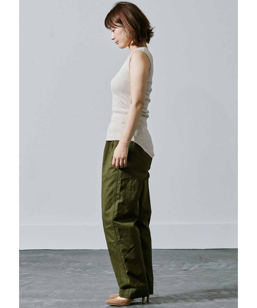 MEDE19F（メデジュウキュウ）の「MEDE19F　ノースリーブワッフルトップス（タンクトップ・レディース・ベージュ/ブラウン・MEDIUM/LARGE/X-LARGE）」の13枚目の写真