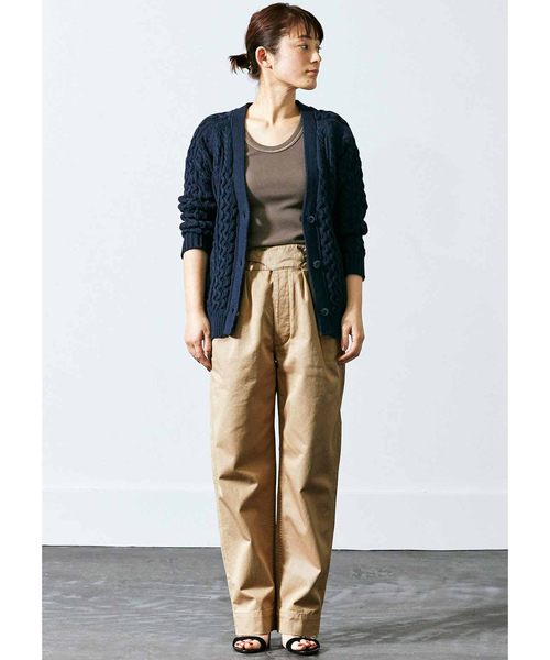 MEDE19F（メデジュウキュウ）の「MEDE19F　ノースリーブワッフルトップス（タンクトップ・レディース・ベージュ/ブラウン・MEDIUM/LARGE/X-LARGE）」の12枚目の写真