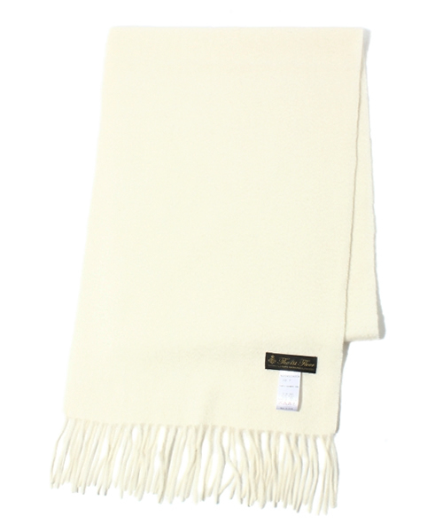 NANO universe（ナノユニバース）の「FF/ カシミアストール（マフラー・メンズ・オフホワイト/グレー/ベージュ/オレンジ/ボルドー/ブラウン/ネイビー/チャコール/ブラック・FREE）」の2枚目の写真