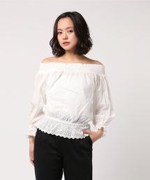 WEGO | WEGO/スカラップオフショルブラウス(シャツ/ブラウス)