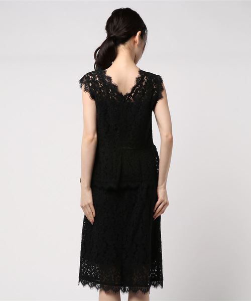 MARLENE JOBERT（マルレーヌ　ジョベル）の「レースタイトスカートセットアップ（ドレス・レディース・ブラック/ブルーグリーン/スモークピンク/ネイビー・L/M）」の17枚目の写真