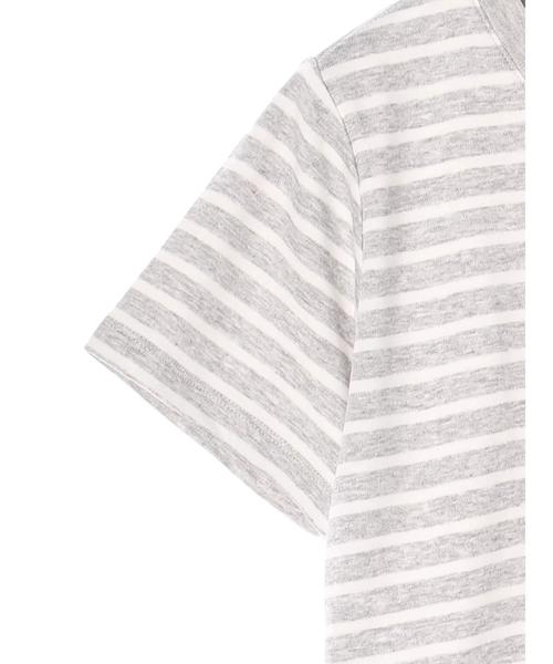 AMERICAN HOLIC（アメリカンホリック）の「・60新彊綿スムースボーダーVネックTシャツ★（Tシャツ/カットソー・レディース・ピンク/ブルー/杢グレー/ブラック・L/M）」の13枚目の写真