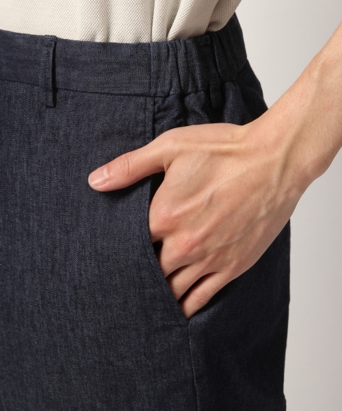 GLOBAL WORK（グローバルワーク）の「コットンリネンデニムアンクルパンツ/789039（デニムパンツ・メンズ・ネイビー/ブルー・LARGE/MEDIUM/SMALL）」の4枚目の写真