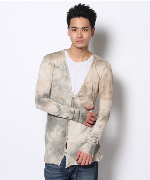 goa(ゴア)の「2色ムラ梨地 カーディガン(カーディガン/ボレロ・メンズ・ブラック/モカ/ベージュ・FREE)」の2枚目の写真