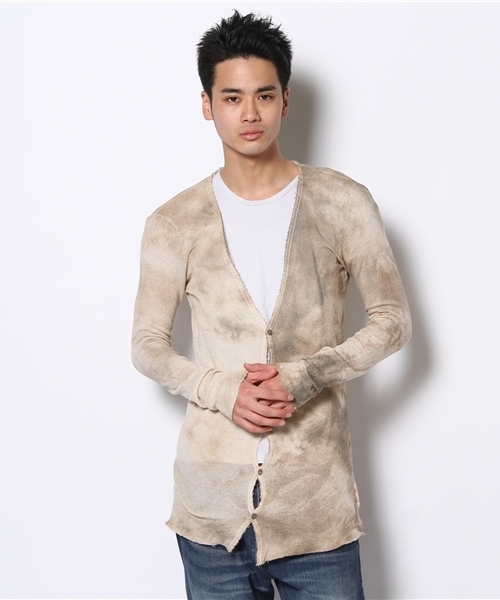 goa(ゴア)の「2色ムラ梨地 カーディガン(カーディガン/ボレロ・メンズ・ブラック/モカ/ベージュ・FREE)」の3枚目の写真