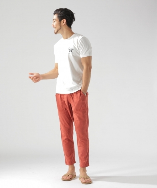 BAYFLOW（ベイフロー）の「リネンストレッチアンクルパンツ（その他パンツ・メンズ・ベージュ/オレンジ/ネイビー/ブルー・MEDIUM/LARGE/SMALL）」の10枚目の写真