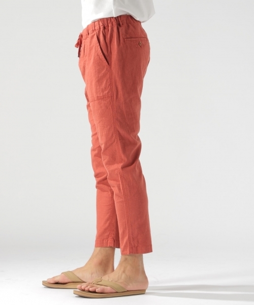 BAYFLOW（ベイフロー）の「リネンストレッチアンクルパンツ（その他パンツ・メンズ・ベージュ/オレンジ/ネイビー/ブルー・MEDIUM/LARGE/SMALL）」の12枚目の写真