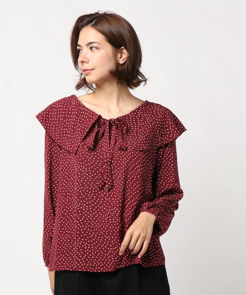 SPIGA(スピーガ)の「ドットフリルブラウス(シャツ/ブラウス・レディース・ブラック/レッド/イエロー・FREE)」の6枚目の写真