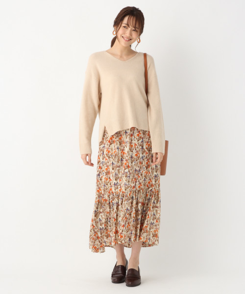 GLOBAL WORK(グローバルワーク)の「ラクーンコンVネックプルオーバー/792262(ニット/セーター・レディース・ピンク系その他3/グレー/ブルー/ベージュ・MEDIUM/LARGE)」の7枚目の写真