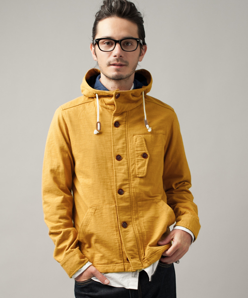 green label relaxing（グリーンレーベルリラクシング）の「◎SLUB/CUT デッキパーカー（パーカー・メンズ・ブラック/ダークグレー/ネイビー/マスタード・X-SMALL/SMALL/MEDIUM/LARGE/X-LARGE）」の4枚目の写真