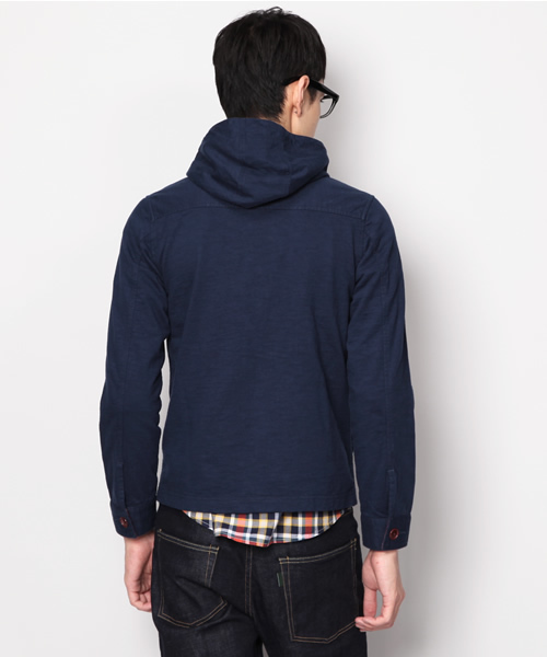 green label relaxing（グリーンレーベルリラクシング）の「◎SLUB/CUT デッキパーカー（パーカー・メンズ・ブラック/ダークグレー/ネイビー/マスタード・X-SMALL/SMALL/MEDIUM/LARGE/X-LARGE）」の7枚目の写真