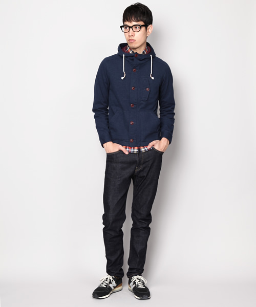 green label relaxing（グリーンレーベルリラクシング）の「◎SLUB/CUT デッキパーカー（パーカー・メンズ・ブラック/ダークグレー/ネイビー/マスタード・X-SMALL/SMALL/MEDIUM/LARGE/X-LARGE）」の14枚目の写真