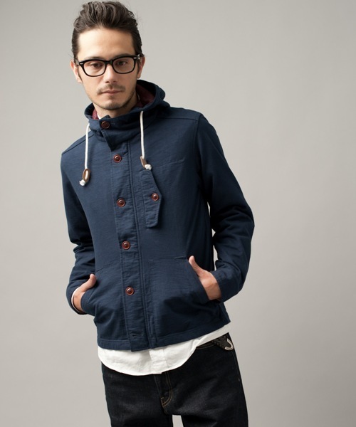 green label relaxing（グリーンレーベルリラクシング）の「◎SLUB/CUT デッキパーカー（パーカー・メンズ・ブラック/ダークグレー/ネイビー/マスタード・X-SMALL/SMALL/MEDIUM/LARGE/X-LARGE）」の19枚目の写真