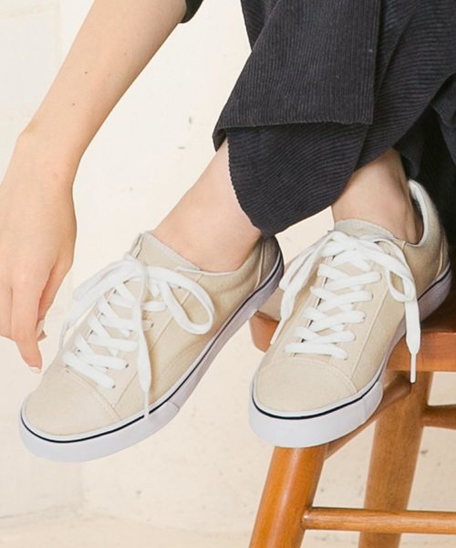 KOBE LETTUCE（コウベレタス）の「ラインソールベーシックローテクスニーカー＊レディース/シューズ/ローカット[I1659]神戸レタス（スニーカー・レディース・ブラック/ベージュ/ネイビー/グレー/チェック・LL/S/M/L）」の3枚目の写真