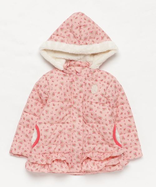 RAGMART（ラグマート）の「フラワープリント中綿コート（その他アウター・キッズ・ベージュ/ピンク・110cm/100cm/120cm/130cm）」の6枚目の写真