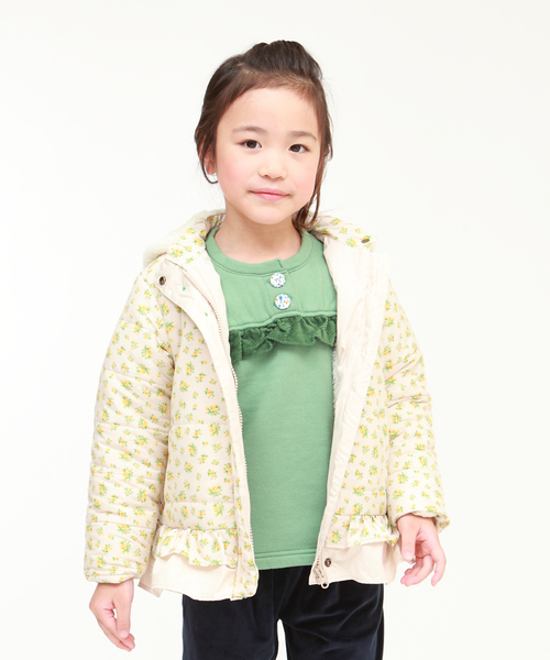 RAGMART（ラグマート）の「フラワープリント中綿コート（その他アウター・キッズ・ベージュ/ピンク・110cm/100cm/120cm/130cm）」の13枚目の写真