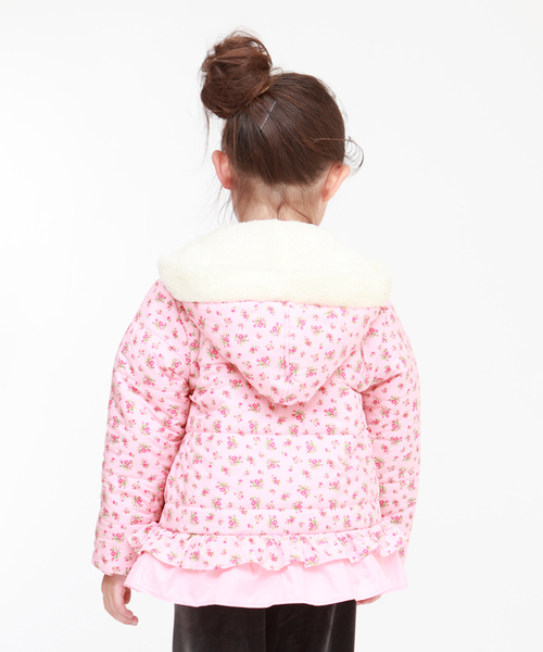 RAGMART（ラグマート）の「フラワープリント中綿コート（その他アウター・キッズ・ベージュ/ピンク・110cm/100cm/120cm/130cm）」の11枚目の写真