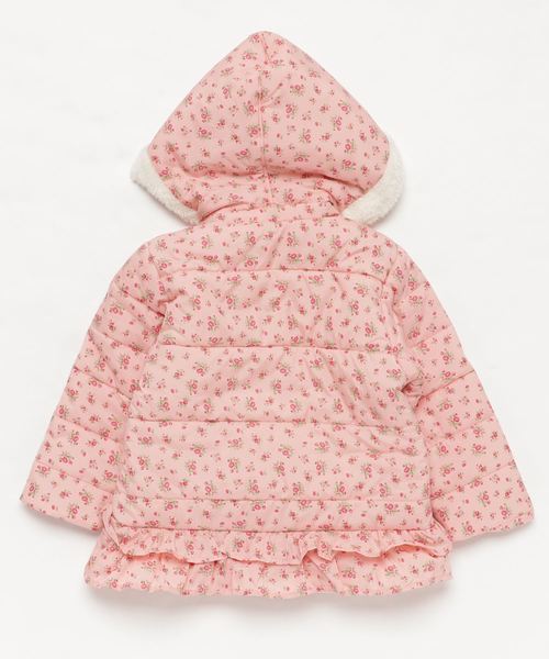 RAGMART（ラグマート）の「フラワープリント中綿コート（その他アウター・キッズ・ベージュ/ピンク・110cm/100cm/120cm/130cm）」の4枚目の写真