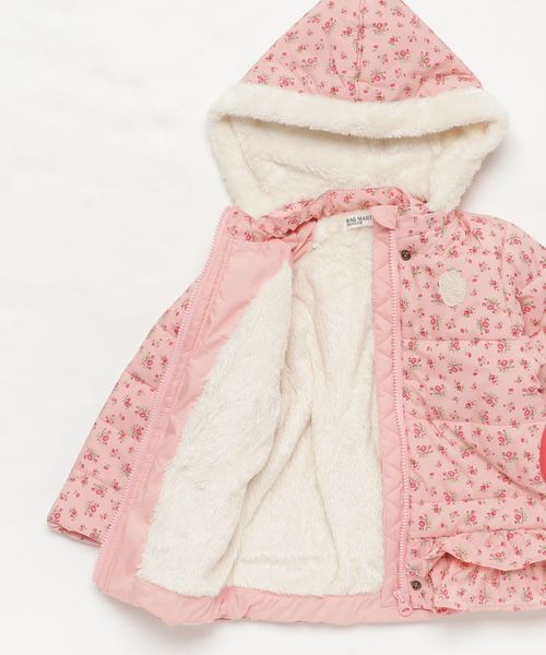 RAGMART（ラグマート）の「フラワープリント中綿コート（その他アウター・キッズ・ベージュ/ピンク・110cm/100cm/120cm/130cm）」の3枚目の写真