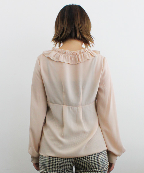 mystic(ミスティック)の「【mystic20th】衿フリルブラウス(シャツ/ブラウス・レディース・オフホワイト/ブラック/グレー/ベージュ・フリ-)」の5枚目の写真