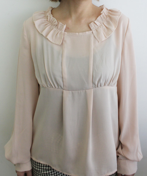 mystic(ミスティック)の「【mystic20th】衿フリルブラウス(シャツ/ブラウス・レディース・オフホワイト/ブラック/グレー/ベージュ・フリ-)」の9枚目の写真