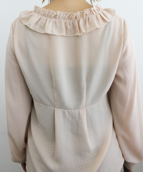 mystic(ミスティック)の「【mystic20th】衿フリルブラウス(シャツ/ブラウス・レディース・オフホワイト/ブラック/グレー/ベージュ・フリ-)」の8枚目の写真