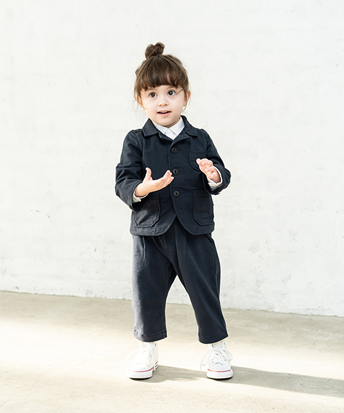 quoti use fith（クゥオティ　ユース　フィス）の「カットツイルイージーカバーオール（カバーオール・キッズ・ネイビー/グレー・100/110/120/130/90）」の4枚目の写真