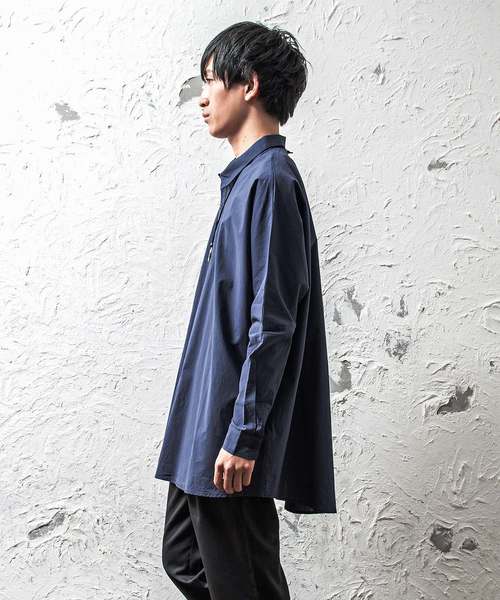 MinoriTY（マイノリティ）の「オーバーサイズドルマンシャツ ビッグシルエットシャツ（シャツ/ブラウス・メンズ・ブラック/ベージュ/ネイビー・M/L）」の9枚目の写真