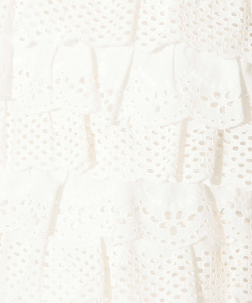 Ray BEAMS（レイビームス）の「Ray BEAMS / レースティアード ベアトップ（チューブトップ・レディース・オフホワイト・ONE SIZE）」の6枚目の写真