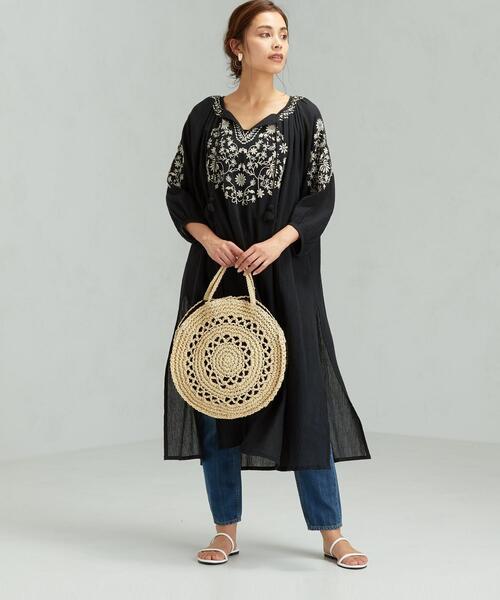 Green Label Relaxing グリーンレーベルリラクシング の Cfc India クレープ シシュウ ワンピース ワンピース Wear