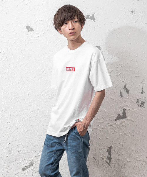 MinoriTY（マイノリティ）の「BEN DAVISボックスロゴTシャツ（Tシャツ/カットソー・メンズ・ホワイト/ブラック/ダークグリーン/イエロー/ブルー系その他・M/L/XL）」の2枚目の写真