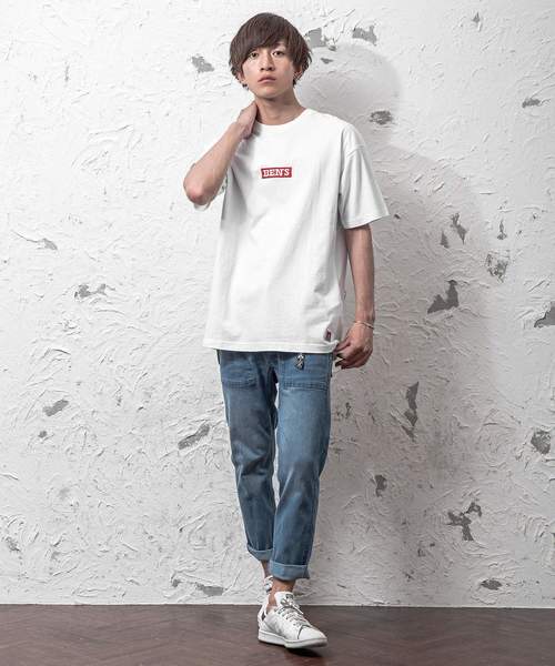 MinoriTY（マイノリティ）の「BEN DAVISボックスロゴTシャツ（Tシャツ/カットソー・メンズ・ホワイト/ブラック/ダークグリーン/イエロー/ブルー系その他・M/L/XL）」の6枚目の写真