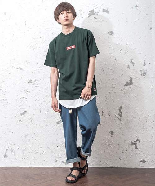 MinoriTY（マイノリティ）の「BEN DAVISボックスロゴTシャツ（Tシャツ/カットソー・メンズ・ホワイト/ブラック/ダークグリーン/イエロー/ブルー系その他・M/L/XL）」の13枚目の写真