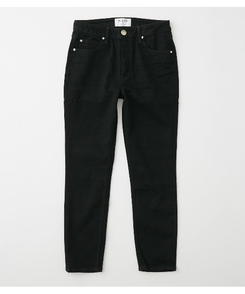 BLACK BY MOUSSY�i�u���b�N�o�C�}�E�W�[�j�́uCRYSTAL cropped BLACK Denim�i�f�j���p���c�j�v�b�u���b�N