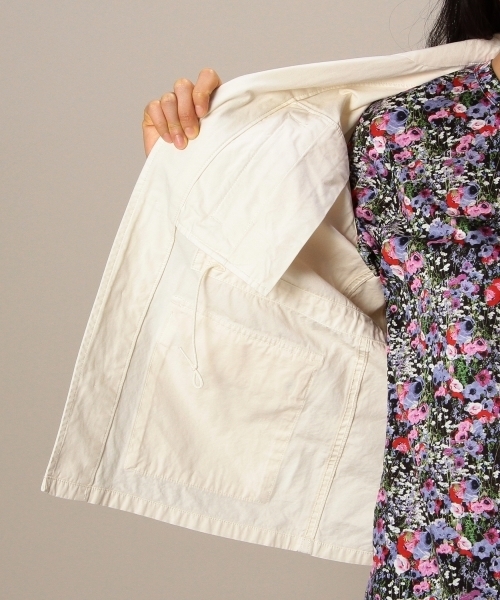 BEAUTY&YOUTH UNITED ARROWS（ビューティーアンドユースユナイテッドアローズ）の「BYBC ラチネ F2 アーミーブルゾン ◆（ミリタリージャケット・レディース・オフホワイト/オリーブ・SMALL/MEDIUM）」の9枚目の写真