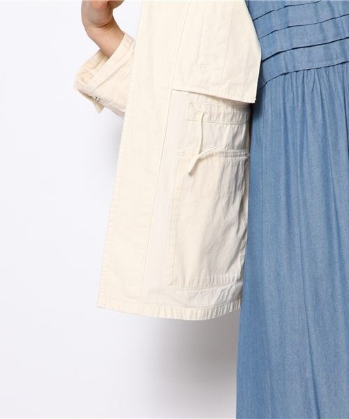 BEAUTY&YOUTH UNITED ARROWS（ビューティーアンドユースユナイテッドアローズ）の「BYBC ラチネ F2 アーミーブルゾン ◆（ミリタリージャケット・レディース・オフホワイト/オリーブ・SMALL/MEDIUM）」の13枚目の写真