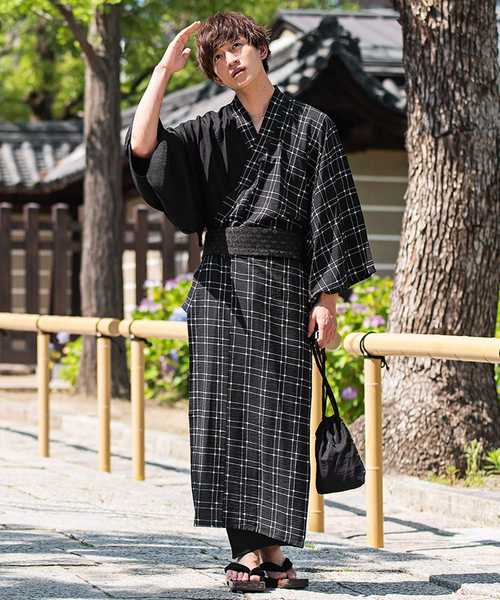 MinoriTY（マイノリティ）の「4点セット柄浴衣 ワンタッチ（浴衣・メンズ・ブラック/ブラック系その他・M/L）」の12枚目の写真