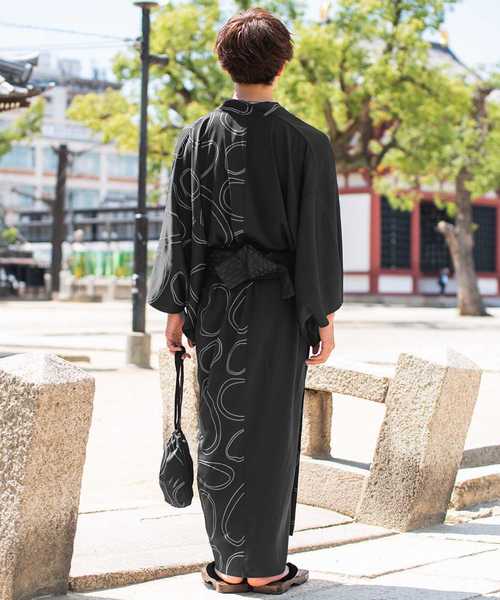 MinoriTY（マイノリティ）の「4点セット柄浴衣 ワンタッチ（浴衣・メンズ・ブラック/ブラック系その他・M/L）」の13枚目の写真