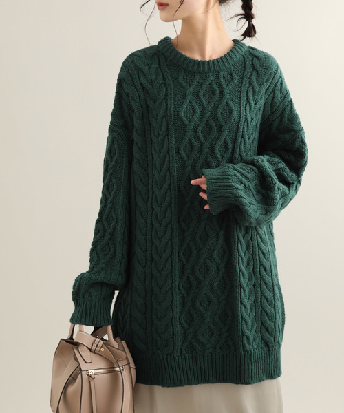 Vis ビス の Sweet12月号掲載 Web限定 アラン柄ニットミニドレス ニット セーター Wear