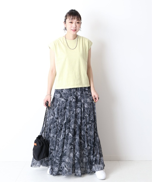 JOINT WORKS（ジョイントワークス）の「ヨウリュウシフォンペイズリーマキシスカート（スカート・レディース・イエロー/ブラック/ライトグリーン・FREE）」の22枚目の写真