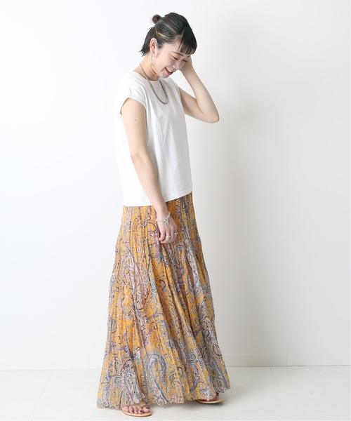 JOINT WORKS（ジョイントワークス）の「ヨウリュウシフォンペイズリーマキシスカート（スカート・レディース・イエロー/ブラック/ライトグリーン・FREE）」の18枚目の写真