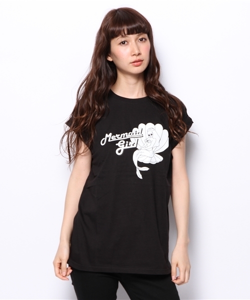 WEGO（ウィゴー）の「WEGO/ガールプリントTシャツ（Tシャツ/カットソー・レディース・オフホワイト/ブラック/ライム/サックスブルー・FREE）」の13枚目の写真