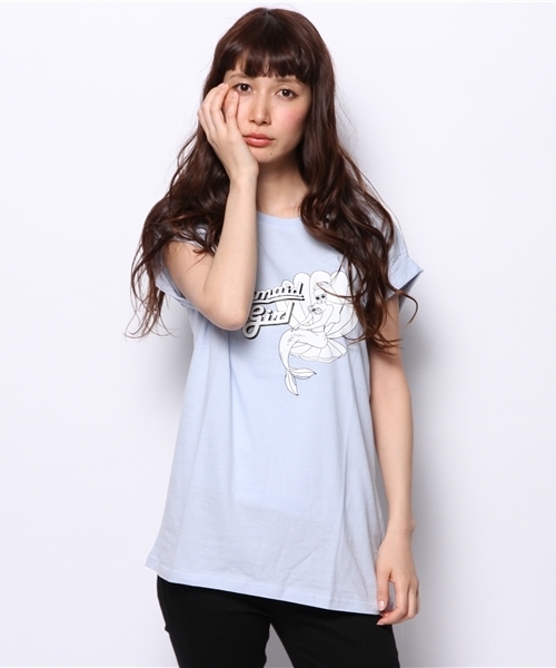 WEGO（ウィゴー）の「WEGO/ガールプリントTシャツ（Tシャツ/カットソー・レディース・オフホワイト/ブラック/ライム/サックスブルー・FREE）」の15枚目の写真