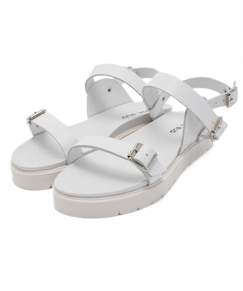 ROSE BUD(ローズバッド)の「E1 SANDALLO ANKLE STRAP SANDAL(サンダル・レディース・ホワイト/ブラック・35/36/37/38)」の1枚目の写真