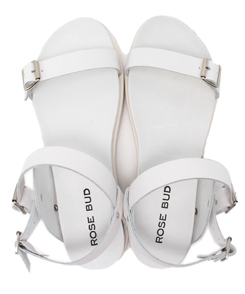 ROSE BUD(ローズバッド)の「E1 SANDALLO ANKLE STRAP SANDAL(サンダル・レディース・ホワイト/ブラック・35/36/37/38)」の3枚目の写真