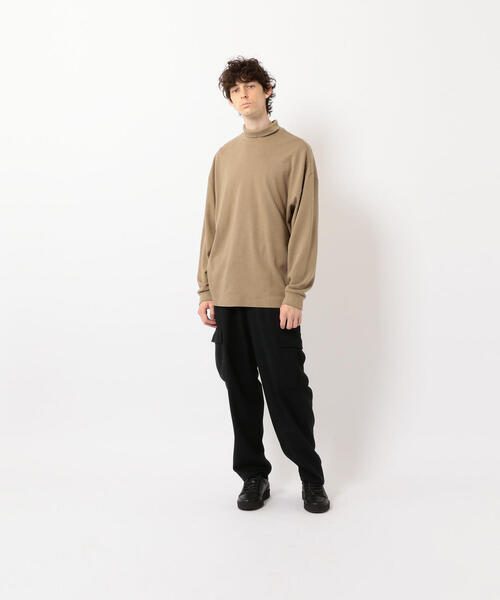 Steven Alan（スティーブンアラン）の「＜Steven Alan＞SMOOTH LOOSE TURTLE NECK LONG SLEEVE-BOWL/カットソー（Tシャツ/カットソー・メンズ・ベージュ/ホワイト・SMALL/MEDIUM/LARGE/X-LARGE）」の5枚目の写真