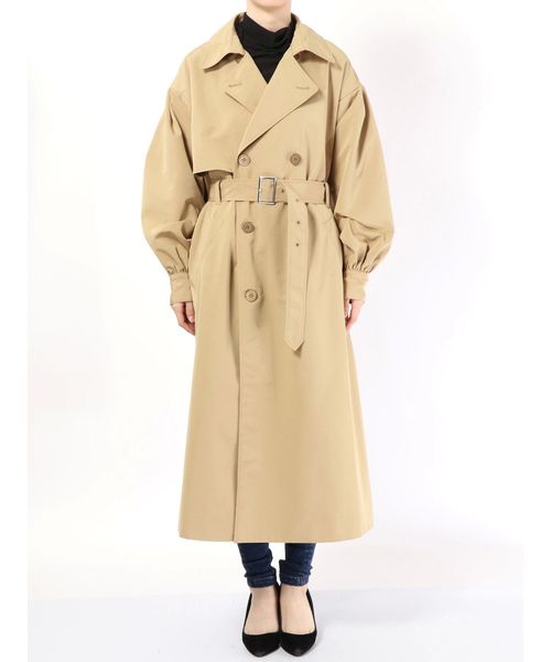 EMODA（エモダ）の「バルキースリーブトレンチコート（トレンチコート・レディース・パープル/ブラウン/ベージュ・FREE）」の11枚目の写真