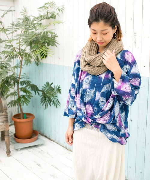 チャイハネ(チャイハネ)の「【チャイハネ】マジカルスヌード(ネックウォーマー/スヌード・レディース・ホワイト/パープル/ブラウン/オレンジ/ブルー/ターコイズブルー/ピンク/ブラック/スカイブルー/レインボー/グリーン系その他/レッド系その他・FREE)」の22枚目の写真