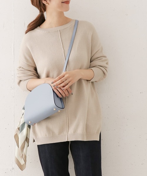 MARCO BIANCHINI(マルコビアンチーニ)の「BIANCHINI ラウンドショルダーバッグ(ショルダーバッグ・レディース・ライトブルー/ベージュ/ネイビー/ピンクベージュ・FREE)」の3枚目の写真