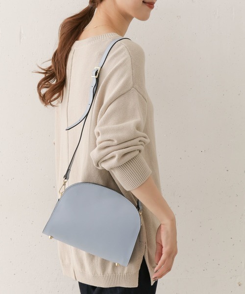 MARCO BIANCHINI(マルコビアンチーニ)の「BIANCHINI ラウンドショルダーバッグ(ショルダーバッグ・レディース・ライトブルー/ベージュ/ネイビー/ピンクベージュ・FREE)」の6枚目の写真